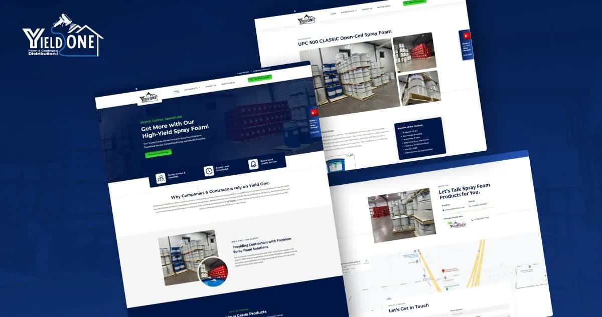 Yield One - Professional website design and development project by Sleepy Cow Media in Dubuque, Iowa