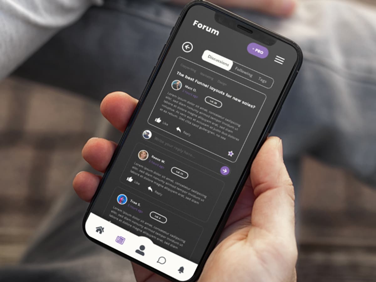 GamerGuide gaming forum and gamification mobile app UI design - Interactive gaming community platform with social features by Sleepy Cow Media in Dubuque, Iowa