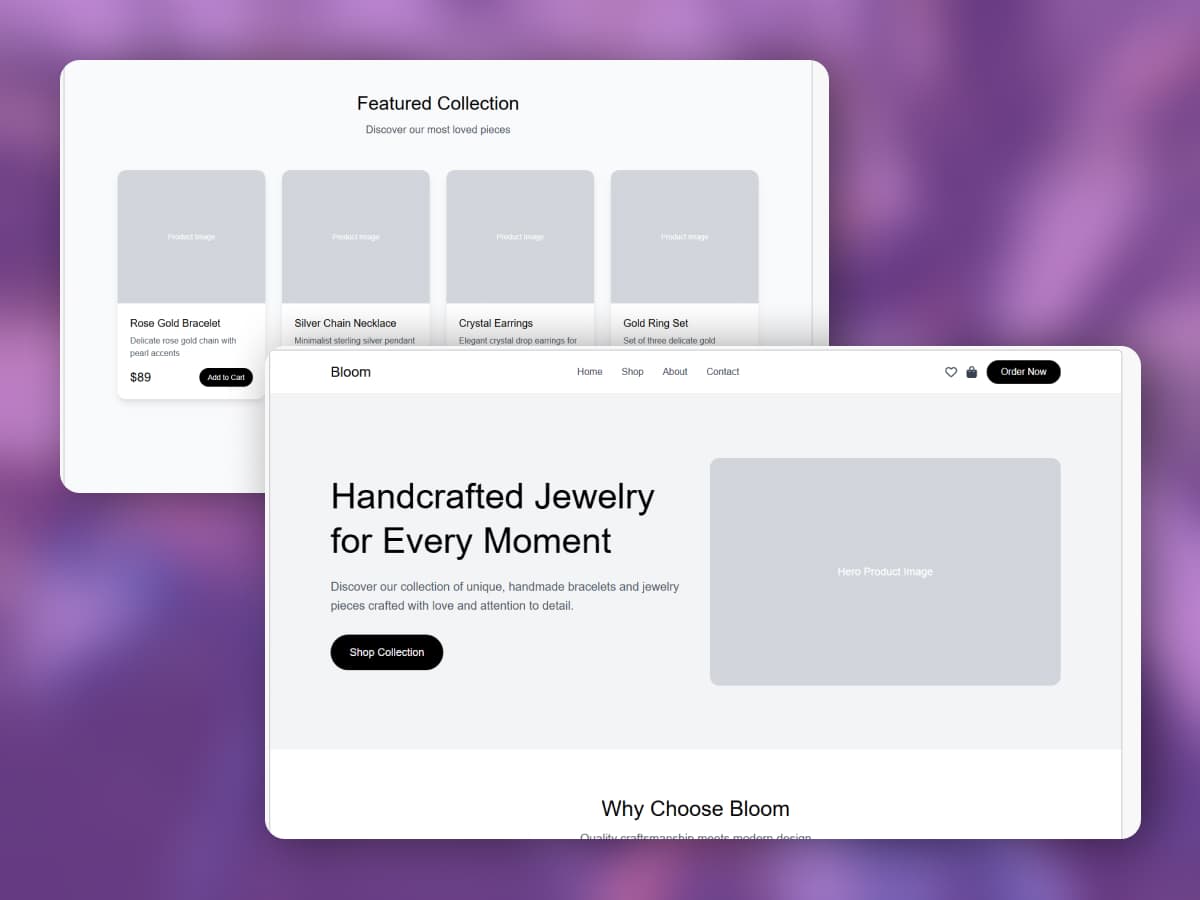 Jewelry e-commerce website design - Elegant online jewelry store with sophisticated product displays, secure checkout, and responsive mobile-optimized layout by Sleepy Cow Media in Dubuque, Iowa